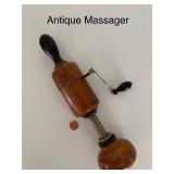 Vintage Hand-Cranked Wooden Massager