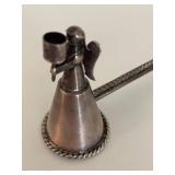 Mexican Sterling Silver Candle Snuffer with Figural Angel Motif