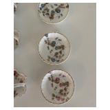 Collection of Floral Hand-Painted Porcelain Dishes - 24 Pieces