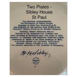 Lot of 6 Blue and White Staffordshire Plates with Colonial Scenes