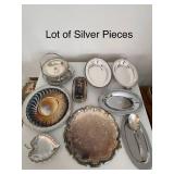 Collection of Silver and Silver Plate Serving Pieces