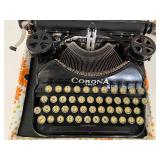 Vintage Corona Four Typewriter with Original Carry Case