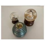 Lot of 3 Winter Wonderland Snow Globes with Music Feature