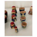 Set of 3 Russian Style Nesting Dolls with Holiday Themes