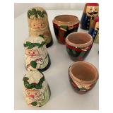 Set of 3 Russian Style Nesting Dolls with Holiday Themes