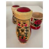 Set of 3 Russian Style Nesting Dolls with Holiday Themes