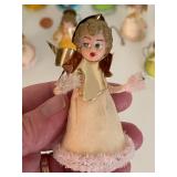 Set of 10 Vintage Handmade Angel Figurines