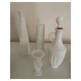 Collection of Milk Glass Items, Including Westmoreland Attributed Pieces