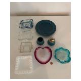 Vintage Collection of Assorted Art Glass and Porcelain Bowls and Ashtrays