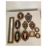 Collection of 11 Ornate Vintage Wall Plaques and Mirrors