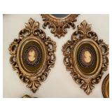 Collection of 11 Ornate Vintage Wall Plaques and Mirrors