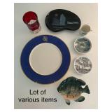 Lot of Collectible Plates and Souvenirs - Including Minnesota Fish Tray