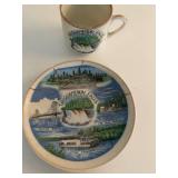 Lot of Collectible Plates and Souvenirs - Including Minnesota Fish Tray