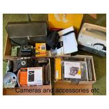 Vintage Camera and Accessories Collection including Brownie Starflash and Ansco Flash Clipper