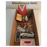 Vintage Miscellaneous Items Collection and  Vintage  Rolls Razor Strop Blade Sharpener