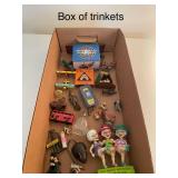 Box of Assorted Vintage Trinkets and Toys - Metal Soldiers and More