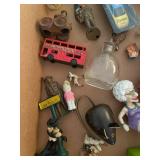 Box of Assorted Vintage Trinkets and Toys - Metal Soldiers and More
