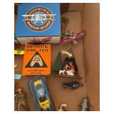 Box of Assorted Vintage Trinkets and Toys - Metal Soldiers and More