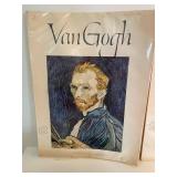 Collection of Art Prints and Pictures Including Van Gogh, Rembrandt, and French Impressionists