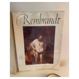 Collection of Art Prints and Pictures Including Van Gogh, Rembrandt, and French Impressionists