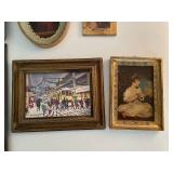 Collection of Art Prints and Pictures Including Van Gogh, Rembrandt, and French Impressionists