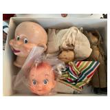 Vintage Doll Parts and Miniature Doll Furniture Collection