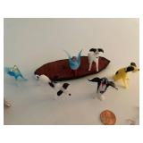 Collection of Miniature Figurines and Animals
