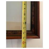 Ornate Wooden Picture Frame with Decorative Inlay