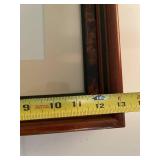 Ornate Wooden Picture Frame with Decorative Inlay