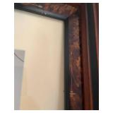 Ornate Wooden Picture Frame with Decorative Inlay