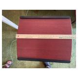 Adjustable Rolling Laptop Desk with Cherry Wood Finish