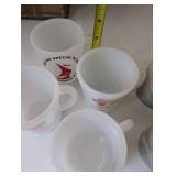 Set of 7 Vintage Collectible Mugs with Various Designs