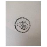 Authentic English Stoneware Blue Lidded Casserole Dish