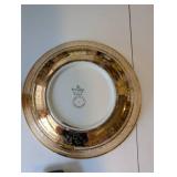 Collection of Vintage Gold-Plated Tableware and Figurines