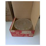 Indiana Glass Tall Cake Stand in Original Box