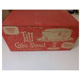Indiana Glass Tall Cake Stand in Original Box