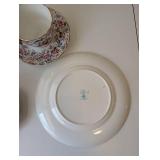 Set of 10 Vintage Assorted Floral Pattern Teacups and Saucers