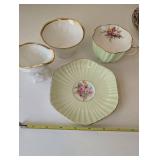 Set of 10 Vintage Assorted Floral Pattern Teacups and Saucers