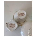 Set of 10 Vintage Assorted Floral Pattern Teacups and Saucers