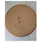 Set of 2 Vintage Decorated Floral Wooden Plates