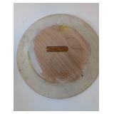 Set of 2 Vintage Decorated Floral Wooden Plates