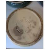 Set of Vintage Bowls Including Watt Advertising Apple Bowl, Red Wing, and Blue Heaven Pieces