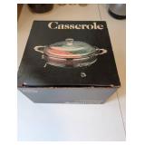 Elegant Silverplated Casserole with Glass Lid and Stand