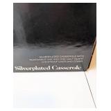 Elegant Silverplated Casserole with Glass Lid and Stand