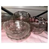 Vintage Glass Bowl Set and Silver-Plated Condiment Holder