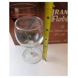 Two Sets of Grand Noblesse Brown Wine Glasses