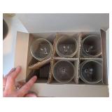 Two Sets of Grand Noblesse Brown Wine Glasses