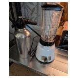 Vintage Osterizer Blender and Metal Soda Siphon