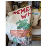 Remember When Vintage Gas Station Blanket & 1973 Hilda Pin-Up Calendars