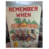 Remember When Vintage Gas Station Blanket & 1973 Hilda Pin-Up Calendars